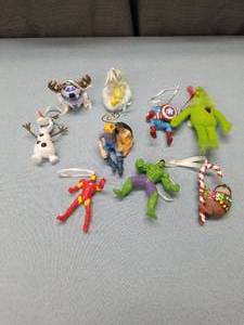 lot 3192 image: Disney & Marvel Character Christmas Ornament Collection