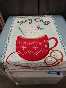 lot 3229 image: (2) Holiday Hot Cocoa Tea Towel