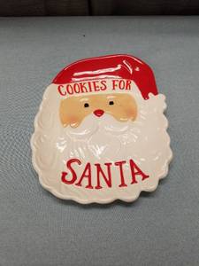 lot 3257 image: Santa Claus Ceramic Cookie Plate
