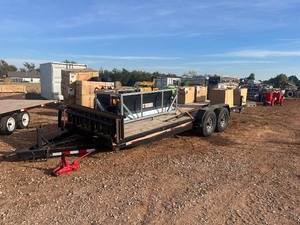 lot 1074N image: Used 22 Foot Heavy Equipment Trailer