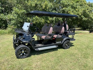lot 1093N image: 2025 6 Seat Limo 60 Volt Lifted Golf Cart with LED lighting, Bluetooth, Turn Signals and more