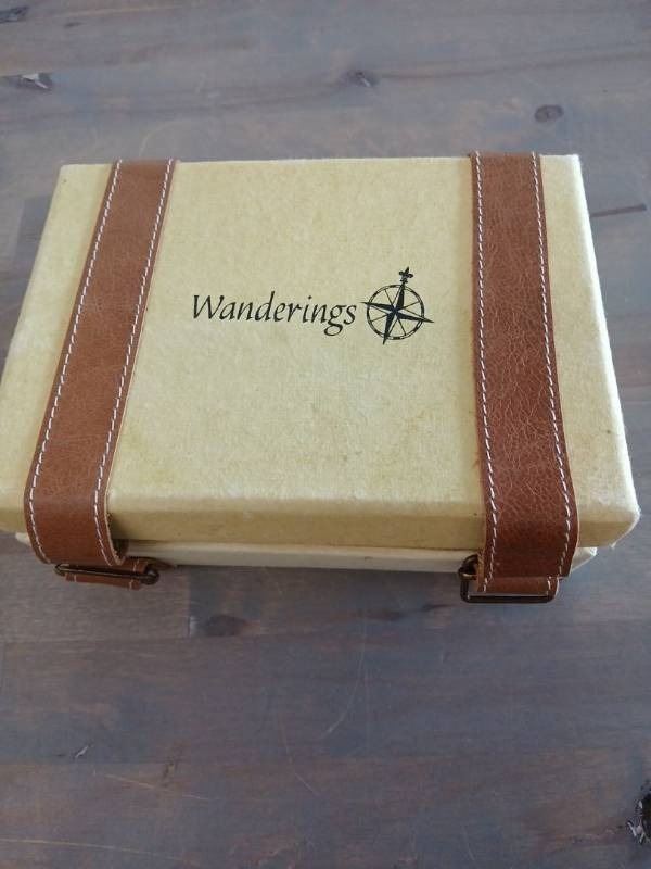 lot 40331 image: Wanderings Travel Journal with Compass Design - Retail $40