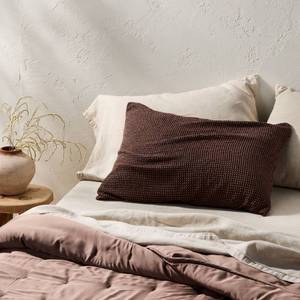 lot 42539 image: King Textured Waffle Pillow Sham Dark Fig - Casaluna�� - Retail $39