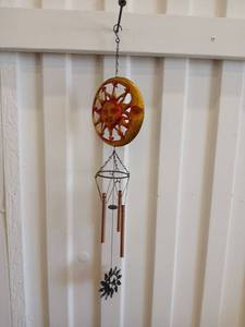 lot 42559 image: Celestial Sun and Moon Wind Chime - Retail $25