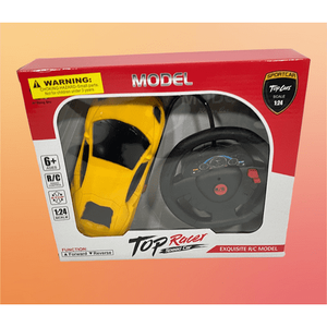 lot 42564 image: Top Cars Speed Racer RC 124 Scale with Steering Wheel Remote Control - Retail $24