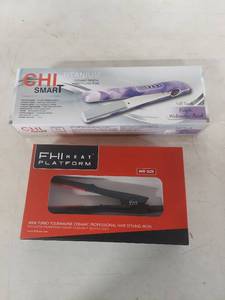 lot 3743 image: CHI Smart Titanium & FHI Heat Platform Hair Styling Iron Set