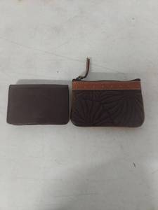 lot 3775 image: (2) Fossil Brown Leather Wallet with ID Window