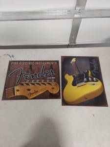 lot 3782 image: Fender Guitar Metal Sign Collection
