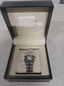 lot 3792 image: Square Face Roman Numeral Watch