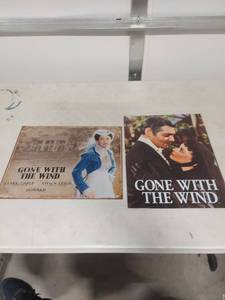 lot 3822 image: (2) Gone with the Wind Tin Signs