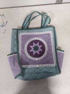 lot 3824 image: Handmade Quilted Star Tote Bag