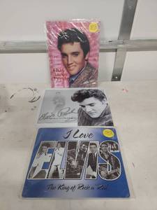 lot 3841 image: Elvis Presley Collectible Metal Signs Set