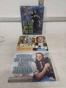 lot 3858 image: Wizard of Oz Movie Collection Tin Signs
