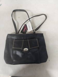 lot 3885 image: Stone Mountain Black Leather Shoulder Bag