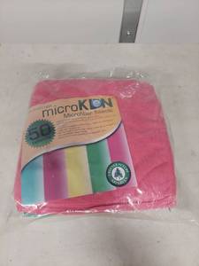 lot 3895 image: MicroKLEN 50-Pack Microfiber Cleaning Towels
