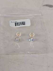 lot 3904 image: Round Brilliant Cut CZ Stud Earrings Bella Luce 2.86 CTW