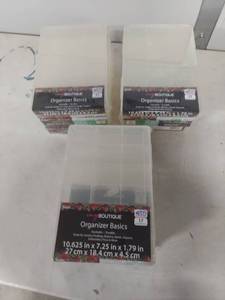 lot 3922 image: (9) My Boutique 17-Compartment Organizer Basics Storage Box