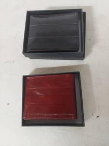 lot 3955 image: Bifold Wallets - Black and Burgundy