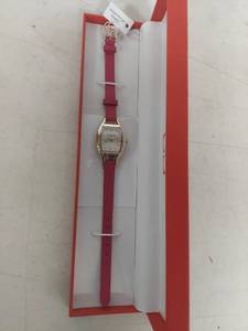 lot 3961 image: Liz Claiborne Pink Leather Band Watch