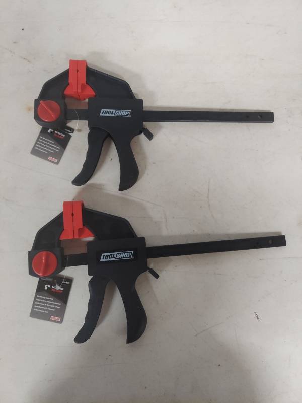 lot 5001 image: Tool Shop 6-inch Ratcheting Bar Clamp - Set of 2