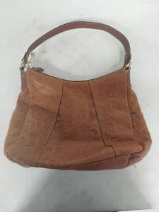 lot 1261 image: Fossil Embossed Leather Hobo Bag