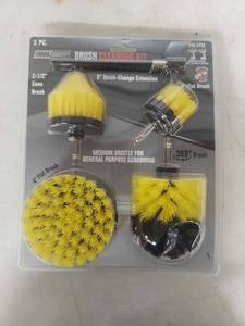 lot 1267 image: Tool Shop 5-Piece Drill Brush Cleaning Kit