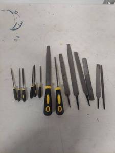 lot 1268 image: Metal File Set with Yellow Handle Tools