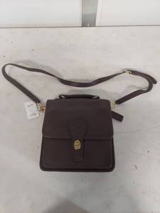 lot 1290 image: Coach Brown Leather Crossbody Messenger Bag