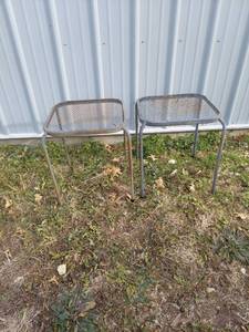 lot 1316 image: Metal Mesh Garden Tables - Set of 2