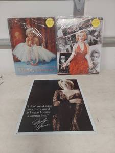lot 1334 image: Marilyn Monroe Collectible Metal Sign Set