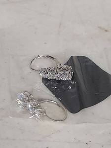 lot 1349 image: Bella Luce Round CZ Rhodium Plated Sterling Silver Drop Earrings 3.48CTW
