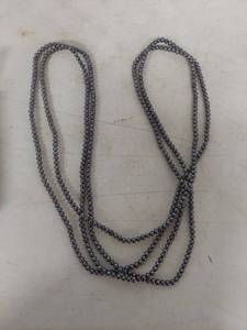 lot 1385 image: Gray Peacock Pearl Necklace 5-6mm - 100 in.