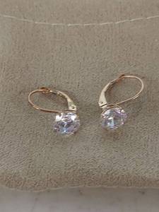 lot 1394 image: Bella Luce 4.34 CTW Round CZ 10K Yellow Gold Leverback Drop Earrings