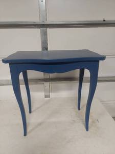 lot 1479 image: Navy Blue French Provincial Side Table