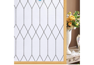 lot 15075 image: Diamond Pattern Leaded Glass Window Panel - Retail $43