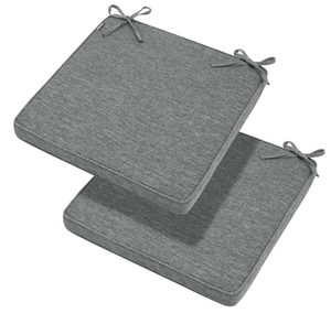 lot 15080 image: Gray Textured Chair Cushions Set - Retail $24