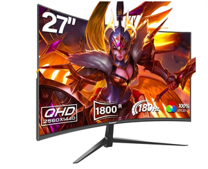lot 15091 image: 27-inch Curved Gaming Monitor QHD 180Hz - Retail $145