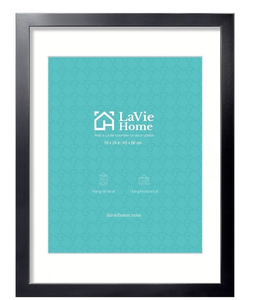 lot 15096 image: LaVie Home Black Picture Frame 24x34 - Retail $45