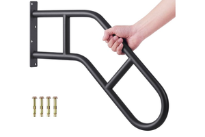 lot 15101 image: Wall-Mounted Pull-Up Bar with Hardware - Retail $40