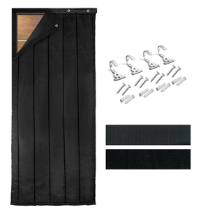 lot 13723 image: Soundproof Blanket for Doors, Heavy Duty 10lb Acoustic Blanket for Noise Reduction, Sound Blocking, Thermal Insulation, Portable Door Soundproofing for Home, Studio, Office - Retail $90