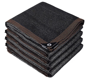 lot 13745 image: winemana 70% Black Shade Cloth, 12 x 12 FT Durable Mesh Tarp with Grommets, Resistant Garden Sun Shade Netting with Taped Edge for Plant Cover, Greenhouse, Patio, Tomatoes, Chicken Coop, Barn Kennel - Retail $32