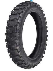 lot 13753 image: AlveyTech 2.50-10 Dirt Bike Tire with Directional Knobby Tread - Replacement Front or Rear Tires for Baja, Honda CRF50, Motovox MVX70MVX110 Pit, MotoTec Motocross DirtRoad Bike, ElectricGas Scooter - Retail $40