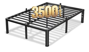 lot 13763 image: Full Size Bed Frame Metal Platform Steel Slat Support - Retail $119