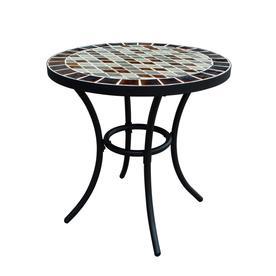 lot 2354 image: Garden Treasures Pelham Bay 20-in W x 20-in L Round Steel Bistro Table