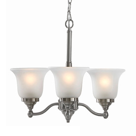 lot 2360 image: Portfolio Roseall 3-Light Brushed Nickel Chandelier