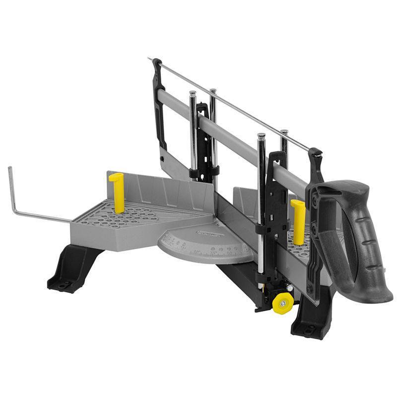 lot 2362 image: Stanley 20-800 22 in. Miter Saw with Adjustable Angle Clamping Miter Box