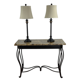 Portfolio Barada 3 Piece Bronze Lamp Set with Fabric Shades