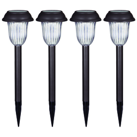 lot 7150 image: Portfolio 4-Path Light Charcoal Brown LED Path Light Kit
