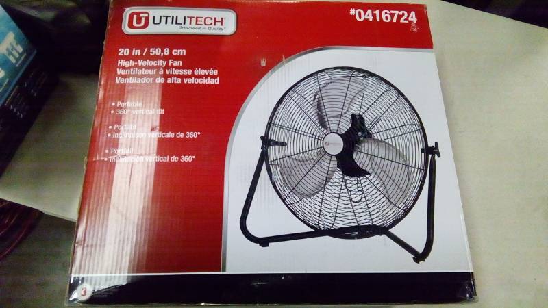 lot 7151 image: utilitech 20 inch high velocity fan