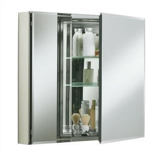 lot 7159 image: Double Door 30 Inch x 26 Inch x 5 Inch Aluminum Cabinet